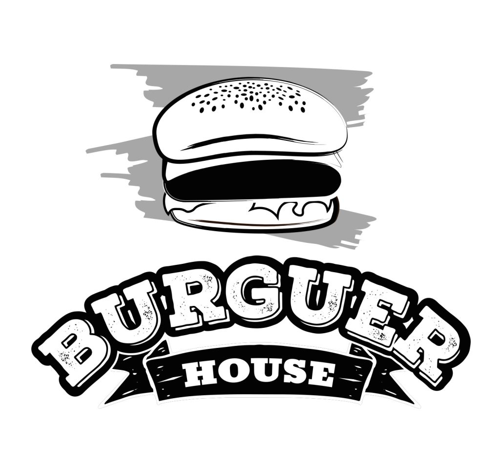 Burguer House - Logotype in gray scale