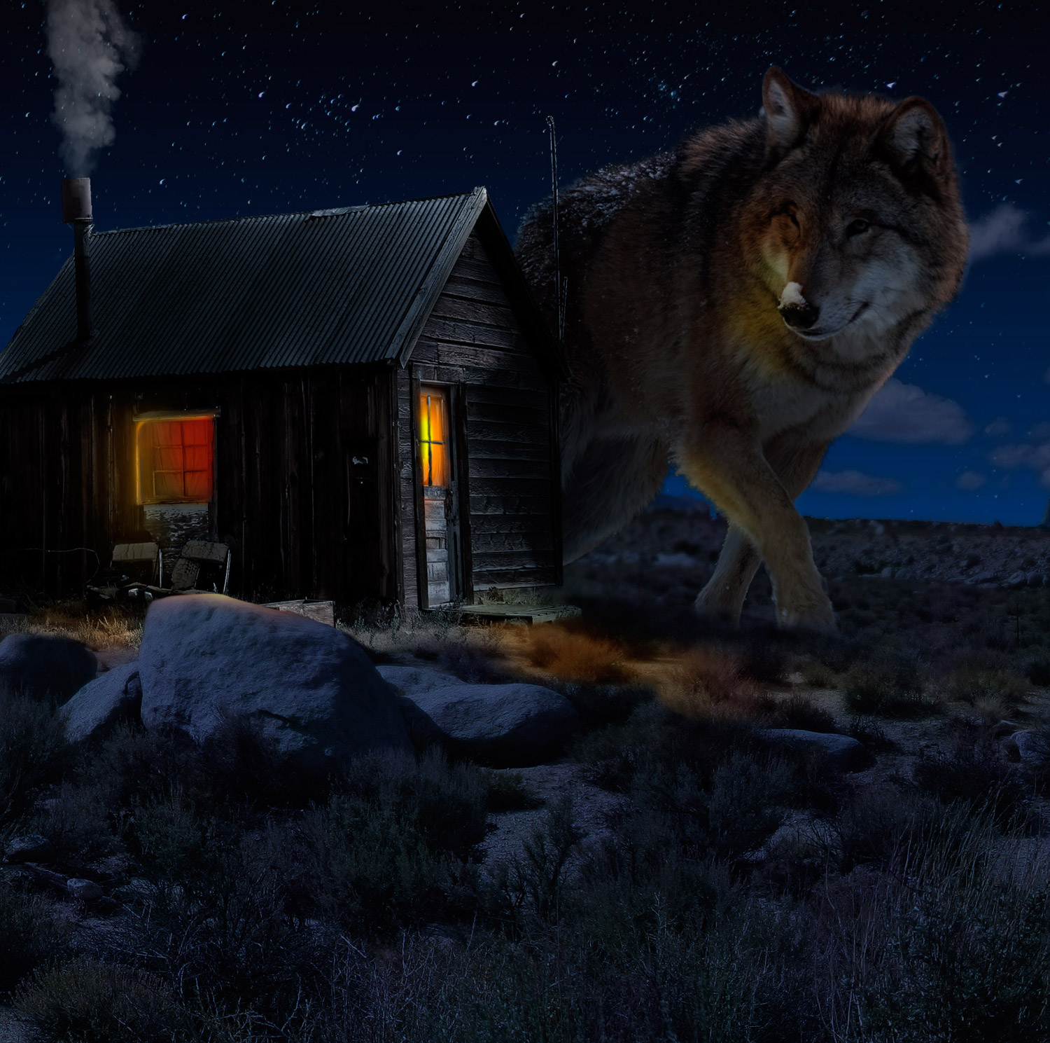 Matte painting - wolves