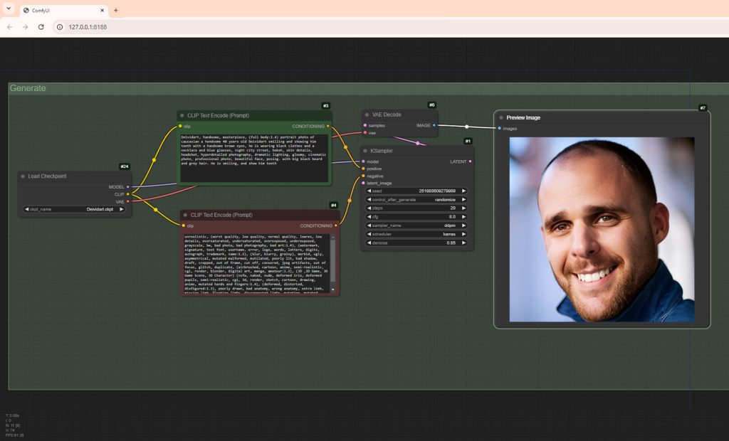 Imagen con inteligencia artificial - ComfyUI - Interfaz